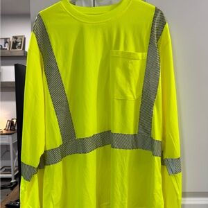 Bright Yellow high visibility long sleeve shirt